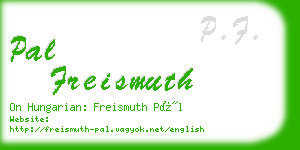 pal freismuth business card